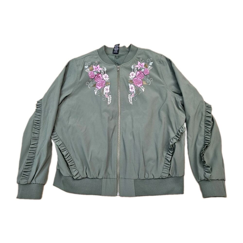 Torrid olive green disney princess bomber jacket plus size 0